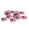 Patriotic Red, White and Blue American Flag Sticker Roll 100 Pieces 3x2 Inch
